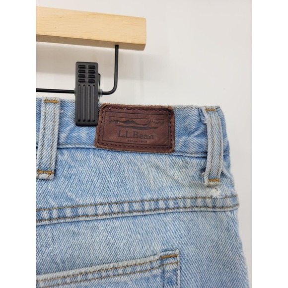 LL Bean Men's Light Wash Distressed Jeans Straight Leg 38 29 - Picture 7 of 15